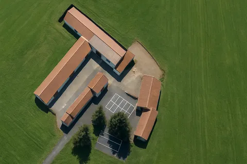 Aerial view of facility