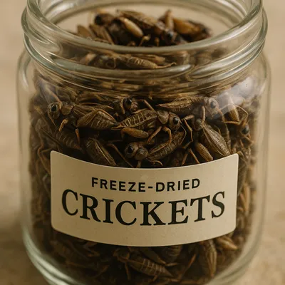 Freeze-dried whole crickets