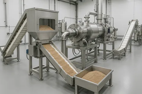 Industrial food processing equipment for cricket products